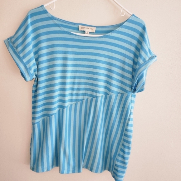 Jones New York Blue Fitted shirt - Picture 1 of 3